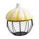 thumbnail image 3 of Soporte para huevos, cesta para huevos, suministros de cocina, cesta de almacenamiento de hierro tejido para jengibre y , soporte de cerámica, para Amarillo, 3 of 8