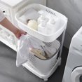 thumbnail image 4 of Laundry Basket Multilayer Removable Bathroom Trolley Storage Basket with Wheels, 4 of 10