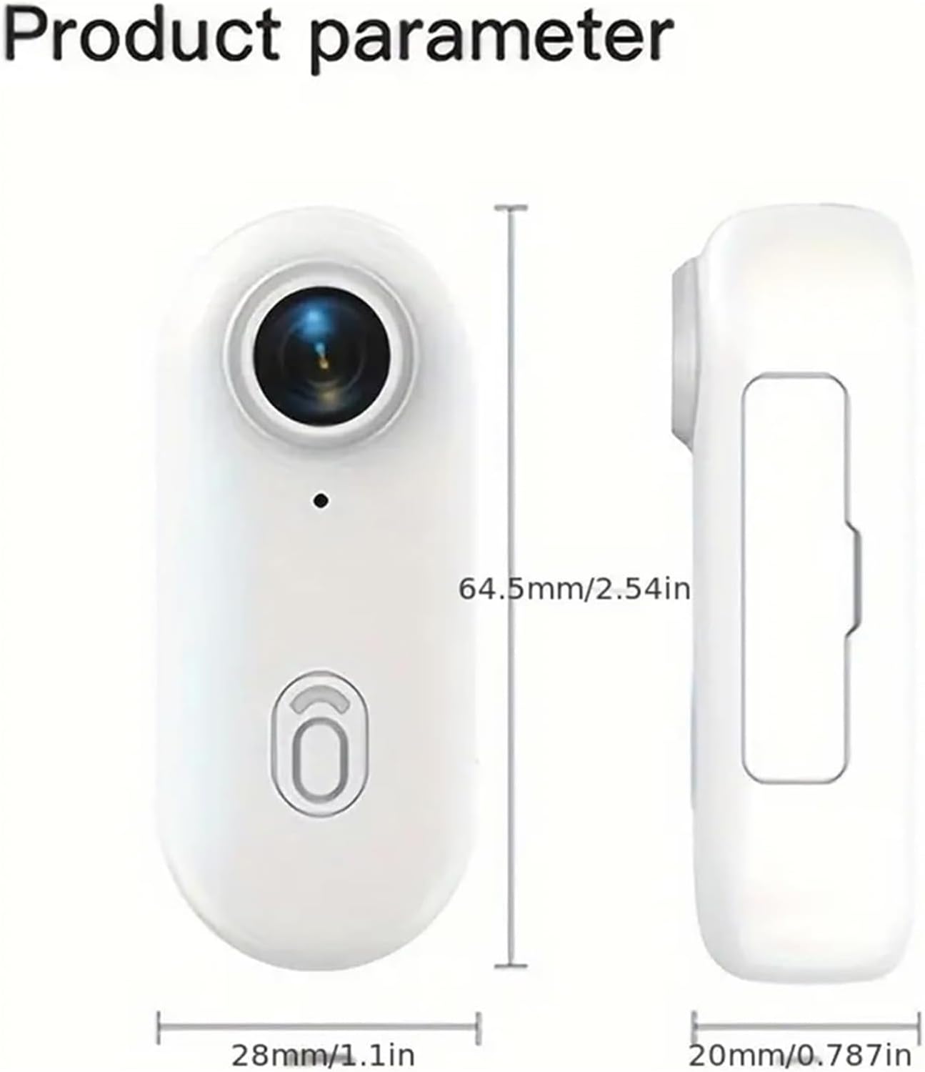 4K HD Wearable Body Camera, Hands-Free Mini Action Cam with Audio, Video, Mount Anywhere for Vlogging, Cycling, Diving