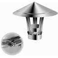 thumbnail image 1 of Capuchons de Pluie pour Cheminée 2-12 Po en Acier Inoxydable Cône Couvercle de Cheminée Pince Réglable Ajustement Sécurisé Capuchon de Cheminée pour une Isolation Parfaite Couvercle de Ventilation Extérieur (220mm/8.7 Po), 1 of 7