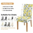 thumbnail image 6 of Lemon Dining Chair Covers Set of 4 Bright Yellow Fruit Print Washable Slipcovers Removable Stretch Polyester Protector for Kitchen or Dining Room Use, 6 of 7