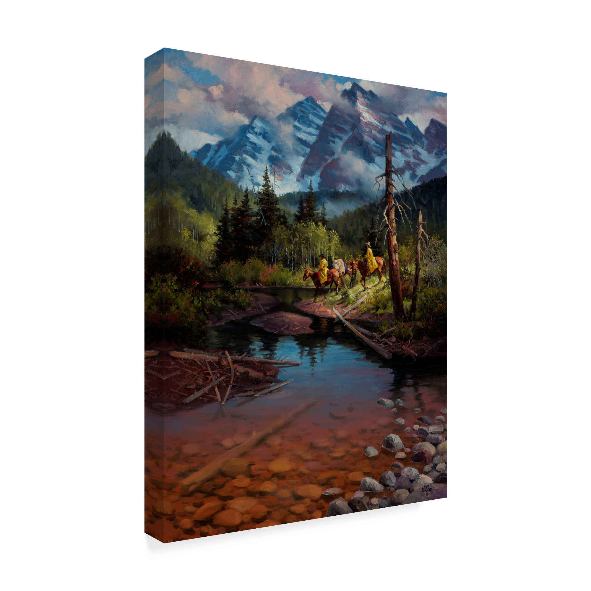 Trademark Fine Art 'Ridin the High Country' Canvas Art by Jack Sorenson