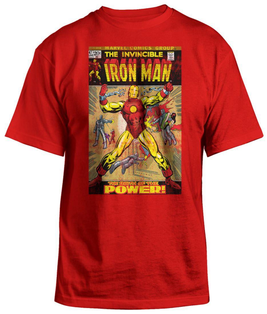 Iron Man - Invincible Iron Man Apparel T-Shirt - Red - Walmart.com