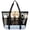 Black, variant on Large Mesh Beach Tote Bag Waterproof Sandproof, Zippered Pool Bag for Towels Toys Snacks, Family Vacation Travel Essentials Summer Accessory Carryall with Pockets 26x15.7 Inch