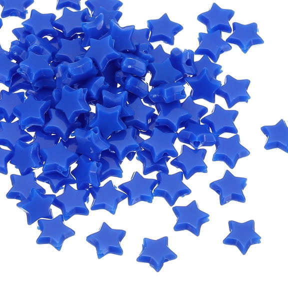 Uxcell Acrylic Star Beads, 400 Pcs Star Shape Friendship Bracelet Bead, Bright Blue