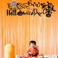thumbnail image 5 of LIWEN 1 Set Backdrop Curtain Attractive Decorative Shining Ornamental Halloween Skull Pumpkin Flag Curtain Home Decor, 5 of 8