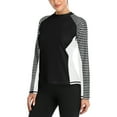 thumbnail image 3 of Women's Long Sleeve Rash Guard UPF 50+ Striped Swim Shirts, 3 of 6