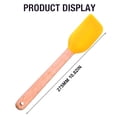 thumbnail image 3 of Silicone Spatula,One Piece Design Heat Resistant Silicone Spatulas with Wooden Handle,10.8 Inch Wooden Handle Durable Silicone Spatula Utensil,Wooden Handle Flexible Silicone Mixing Scraper, 3 of 4