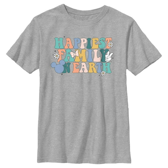 Boy's Mickey & Friends Happiest Family On Earth  Graphic T-Shirt