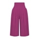 thumbnail image 5 of WILLBEST Pantalones Casuales para Mujer, de Imitación de Lino y Color Liso, con Cintura Elástica, Deportivos, Capri, para Uso Diario. Extra Grande, 5 of 5
