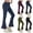 Style3-Blue pants for women, variant on Maqroz Straight Leg Jeans for Women Stretchy Mid Waist Denim Jeans Pants with Pockets Solid Color Loose Fit Pull on Cropped Denim Joggers Casual Lounge Pants Black M
