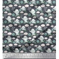 thumbnail image 1 of Soimoi Poly Georgette Fabric Cloud,Ball & Elephant Kids Print Fabric by The Yard 42 Inch Wide, 1 of 1