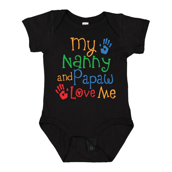 Inktastic Nanny and Papaw Love Me Boys or Girls Baby Bodysuit