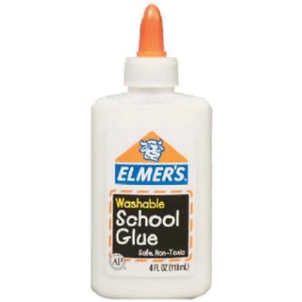 5PC 4 OZ Washable School Glue Plastic Squeeze Bottle