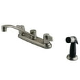 thumbnail image 4 of Kingston Brass GKB261SN Water Saving Magellan Centerset Kitchen Faucet with Canopy Handles, Satin Nickel, 4 of 4