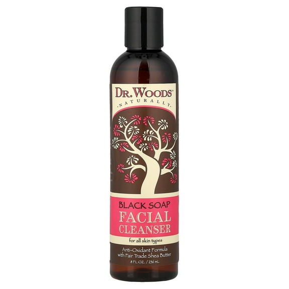 Dr. Woods Black Soap Facial Cleanser with Fair Trade Shea Butter 8 fl oz Liq.