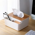 thumbnail image 3 of Tumotour Tissue Box Living Room Plastic Material Originality Tissue Box Multi-compartment Storage Cosmetic Lipstick Accessories Desktop Storage Box, 3 of 6