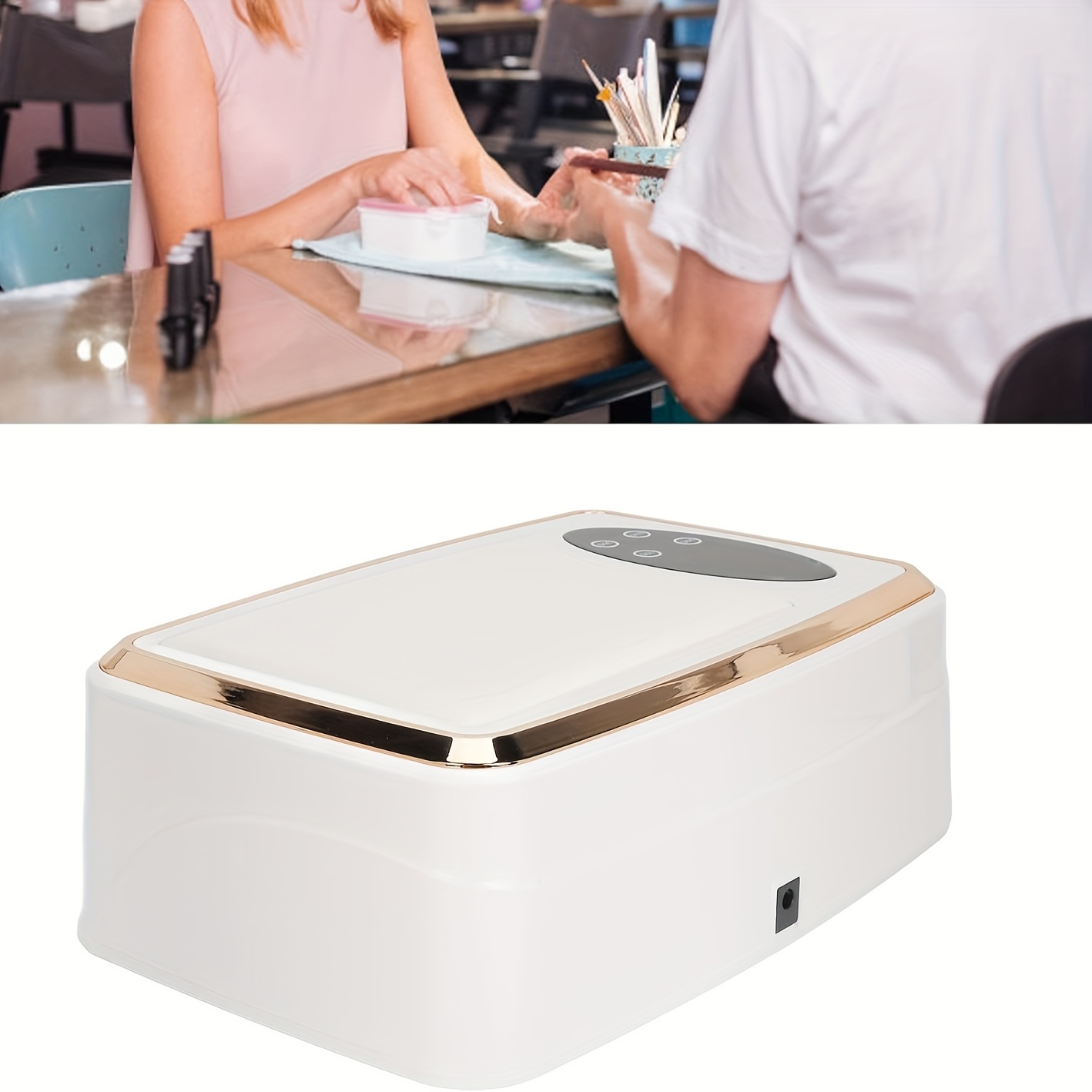 PRYZUNA Professional Nail Lamp – 380W Gel Nail Dryer with 90 LEDs, 4 Timer Settings, Smart Sensor & PU Armrest for Salon and Home Use (US Plug)
