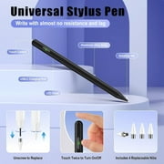 Stylus Pen for Touch Screens – Active Universal Stylus Compatible for iPad, iPhone, Samsung & Other iOS/Android Smartphones & Tablets, Tablet Pencil with Fast Charging, LED Power Display, Black