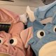 thumbnail image 2 of Pantalones de franela con bonitos y divertidos elefantes para niños y niñas, pantalones de pijama casuales sueltos con forma de pareja de elefantes voladores para invierno, 2 of 5