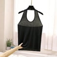 thumbnail image 4 of ctdiral Womens Backless Halter Top Scoop Neck Sleeveless Tank Tops Solid Color Lightweight Tunic Tops Summer Casual Comfy Tops Black L, 4 of 9