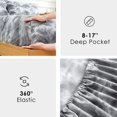 thumbnail image 4 of King Size Bed Sheets Set PC Soft Cooling Thread Count Microfiber Printed Sheet Deep Pocket Breathes Better Machine Washable Tropical Palm Tree Fronds Patterned Double, 4 of 7