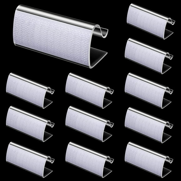 Lunfar 12 Pieces Table Skirting Clips Table Skirt Clips Table Cover Tablecloth Clips Clear Tablecloth Clips Clear Table Clips for Indoor Outdoor Events Wedding Meeting Party Picnic Banquet