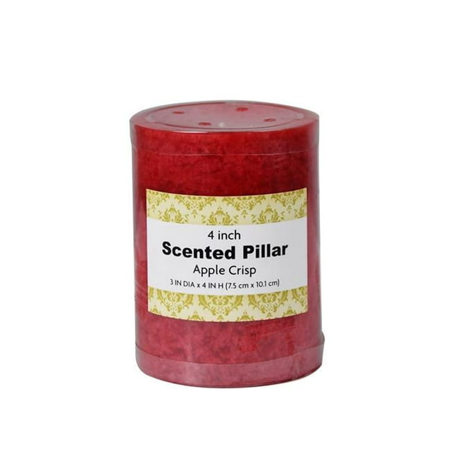 Jeco CPC-3403 3 x 4 in. Sld Apple Crisp Scented Pillar Candle