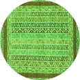 thumbnail image 1 of Ahgly Company Indoor Round Oriental Green Modern Area Rugs, 5' Round, 1 of 4