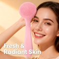 thumbnail image 2 of Deep Cleansing Facial Massage Brush, Gentle Exfoliation and Skincare, Cleaning Pores Silicone Brush for Removing Blackheads-Blue, 2 of 5