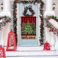 thumbnail image 2 of Welcome Christmas Red Tree Xmas Winter House Flag Large Big Burlap 28X40 Inch Vertical Double Sided Outside Yard Holiday Outdoor Farmhouse Decoration, 2 of 5