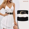 thumbnail image 4 of JASGOOD Women Wide Elastic Waist Belt for Dresses Fashion Cinch Belts Stretchy Waistband with Gold Buckle, 4 of 11