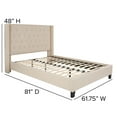 thumbnail image 4 of Flash Furniture Riverdale Full Size Tufted Upholstered Platform Bed in Beige Fabric, 4 of 6