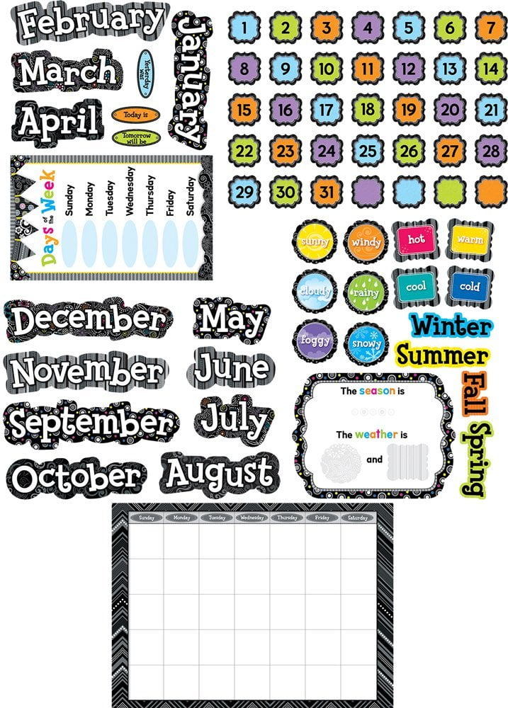 Creative Teaching Press BW Calendar Set 7059