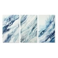 thumbnail image 2 of Designart "Whirlwind in Blue and Cream IV" Abstract Shapes Wall Art Set Of 3 - Blue Shapes Gallery Wall Set For Home Decor, 2 of 7