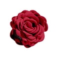 thumbnail image 2 of Rose Flower Hair Claw Clip - Large Camellia Satin Fabric Hair Accessories, Elegant Solid Color Floral Jaw Clip, Strong Hold Non Slip Grip, Fancy Twist up Style, Wedding Prom Party Makeup Organizers, 2 of 9