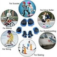 thumbnail image 2 of Qishi 3-in-1 Kids Knee/Elbow/Wrist Guards (3-8Y) for Skate/Bike/Scooter/Rollerblading-Blue, 2 of 8