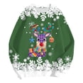 thumbnail image 6 of Towmus Christmas Sweatshirts for Women Crewneck Fall Pullover Tops Loose Fit Reindeer Printed Graphic Sweatshirts, 6 of 7