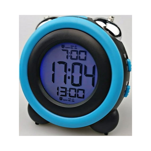 Despertador súper ruidoso para adultos que duermen profundamente, reloj despertador retro silencioso de cuarzo con doble campana y luz de fondo, esfera luminosa, para dormitorio y mesita de noche