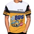 thumbnail image 4 of Personalized School Bus Driver Shirt - Custom Yellow Bus Driver 3D Hoodie for Men and Women (T-shirt, 4XL), 4 of 7