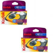 2 Pcs Kodak Power Flash 8737553 HD Single Use 35mm Camera 27 exposure