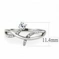 thumbnail image 2 of Luxe Jewelry Designs Women's Stainless Steel Cross Ring with AAA Grade Cubic Zirconia - Size 9 (Pack, 2 of 4