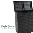 thumbnail image 6 of Sunnydaze 39-Gallon Solid Patio 2-Compartment Polypropylene Resin Outdoor Trash Can, Black, 6 of 14