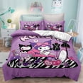 thumbnail image 1 of Sanrio Cartoon Kuromi  Three Piece Set Bedroom Cute Decoration Bedding Comfortable Set Pillowcase Duvet Cover, 1 of 1