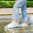 thumbnail image 4 of sunsanly Disposable Waterproof Shoe Covers with Elastic Ankles Overshoes Snowproof Sandproof Anti-Slip Rain Boots Covers for Snow Sand, 4 of 8
