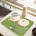 thumbnail image 2 of Yayeee Dish Drying Mat for Kitchen Counter 16" x 18" Microfiber Super Absorbent Coffee Decorative Pad, Light Black Martini, 2 of 9