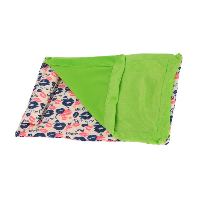 Bearded Dragon Bed, Soft Comfortable Reptile Sleeping Bag For Gecko Lip Print+ Green Quilt