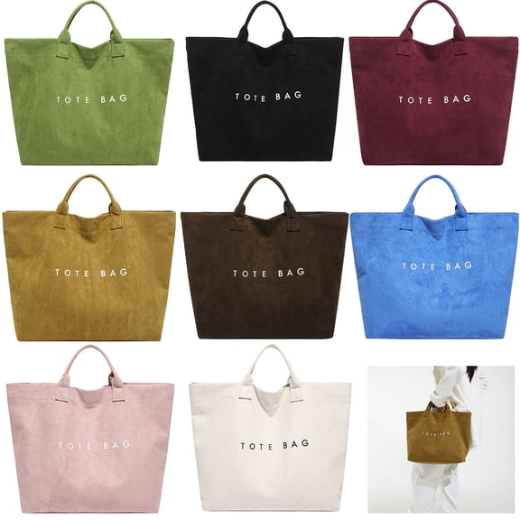 Women's Tote Bag Large Capacity | Versatile Letter Print | Waterproof Polyester | Hook-and-Loop Closure | Multi-Color | Casual Purse for Shopping, Work, Travel, Gift | Durable, Easy Clean | 1 Pack