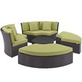 thumbnail image 4 of Modway Convene Circular Outdoor Patio Daybed Set in Espresso Peridot, 4 of 6