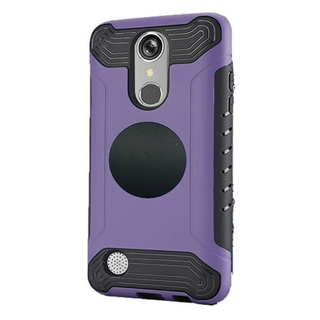 Universal Reusable Screen Protector Phone Case For LG Rebel 2 (Straight Talk), LG Phoenix 3, LG Aristo (T-Mobile), Slim Armor Cover Case + Screen Protector + Universal Air Vent Car Mount Phone Holder (Purple) ()